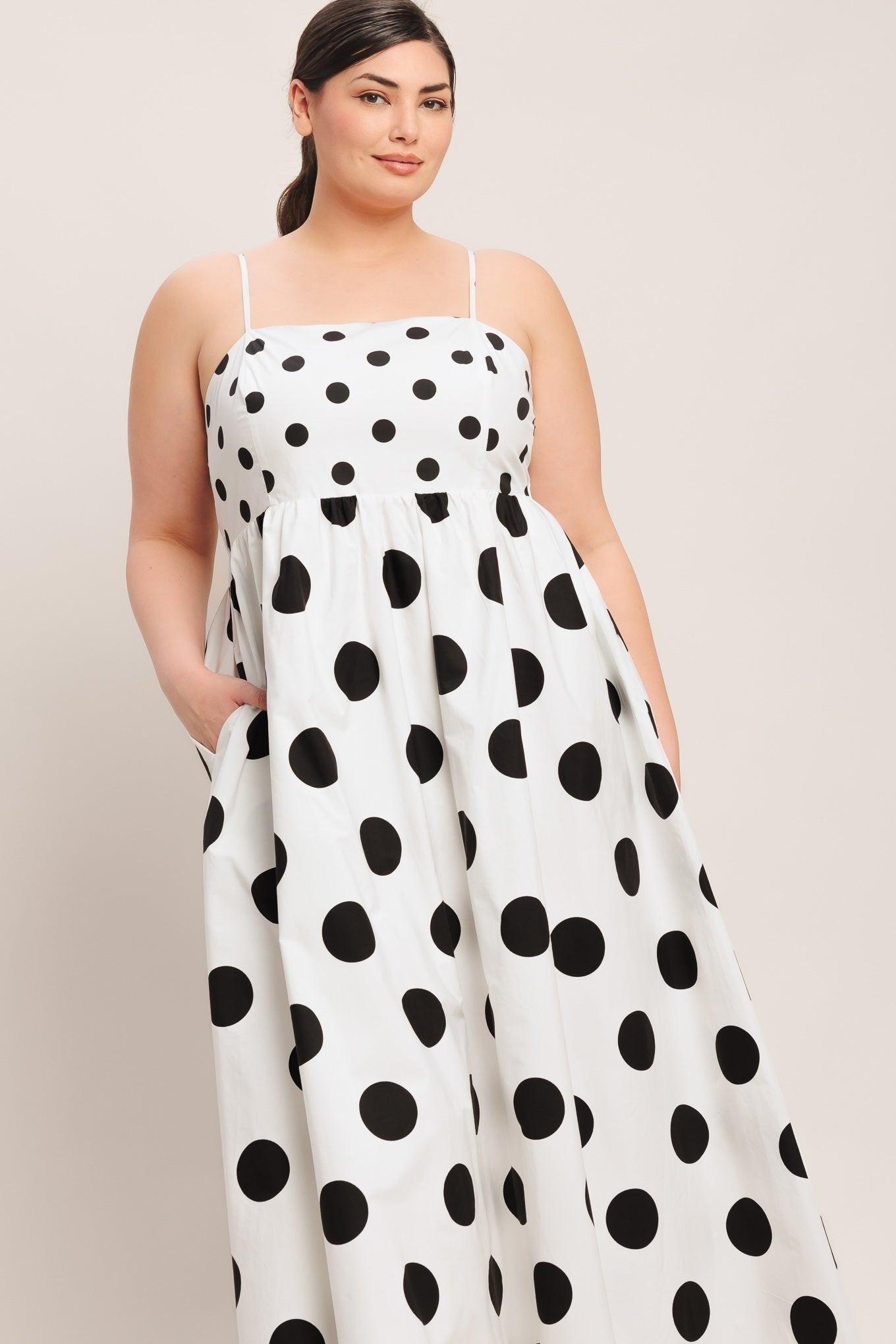 DOLCE VITA POLKA DOT MIDI DRESS