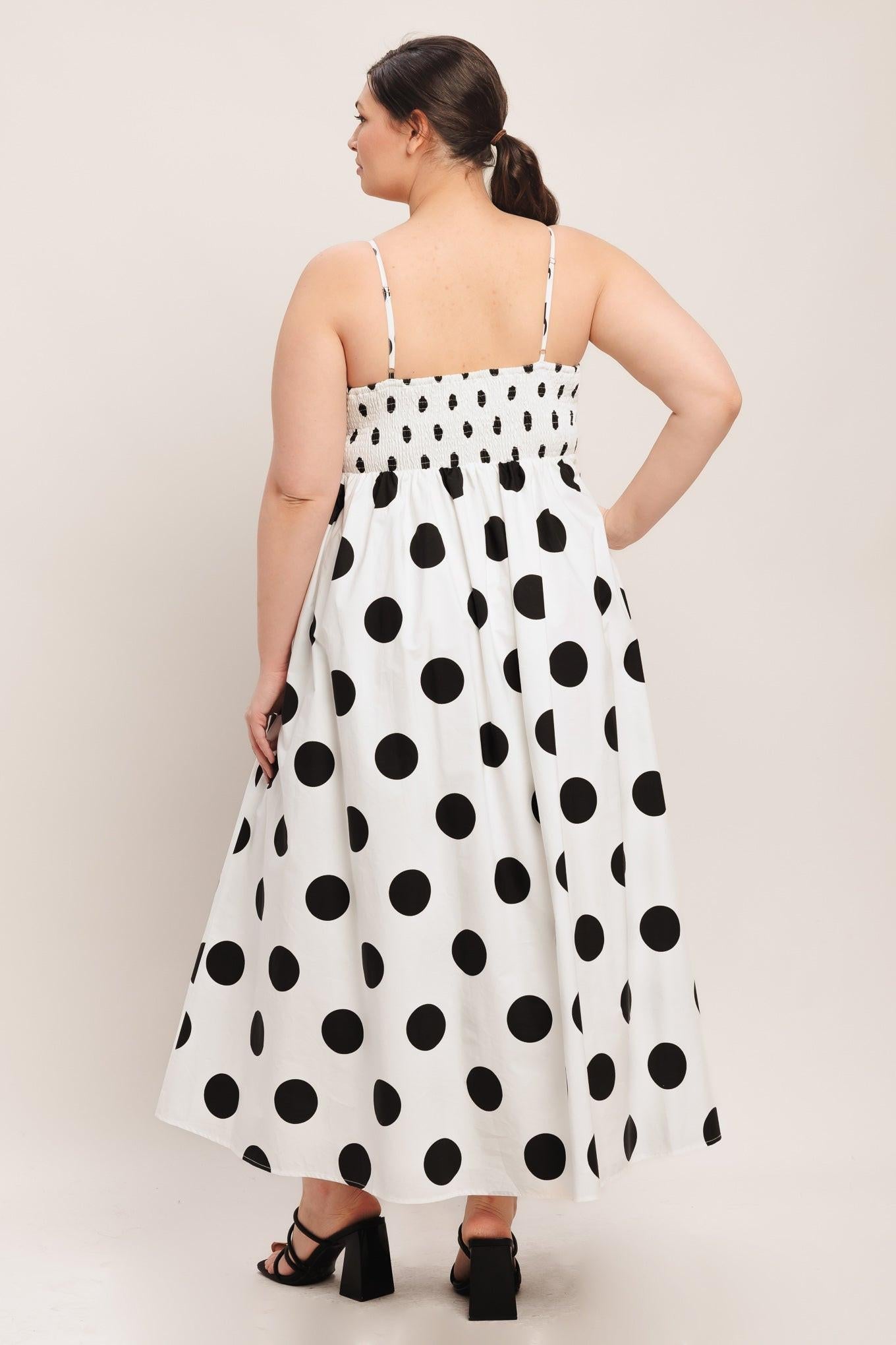 DOLCE VITA POLKA DOT MIDI DRESS