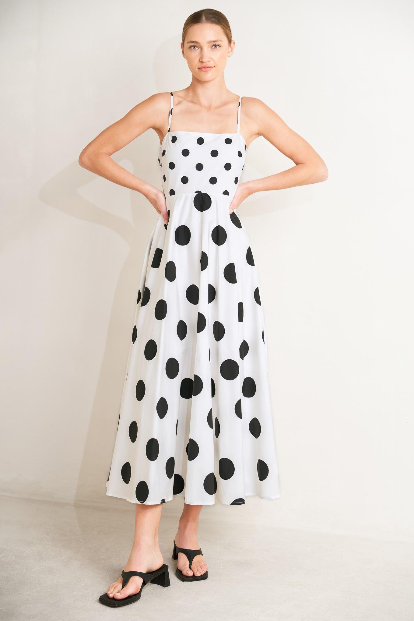 DOLCE VITA POLKA DOT MIDI DRESS