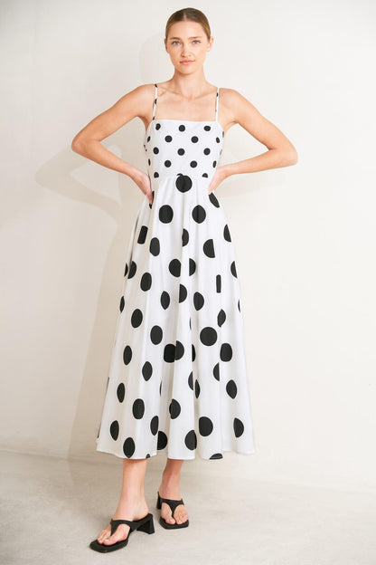 DOLCE VITA POLKA DOT MIDI DRESS