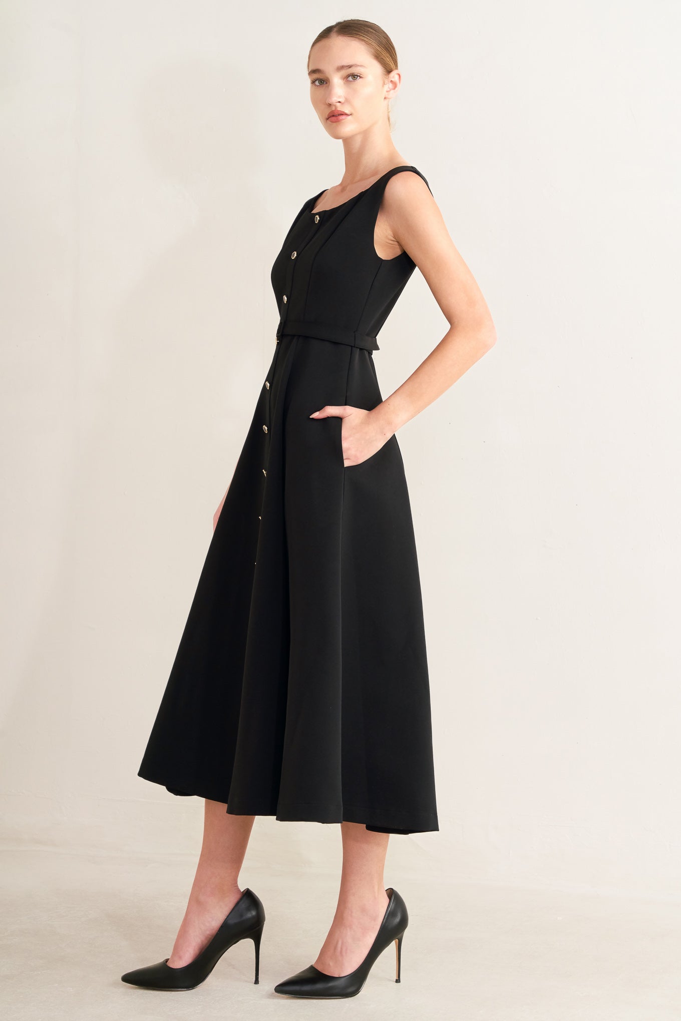 PARIS AFTER DARK MIDI DRESS