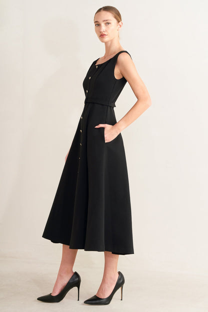 PARIS AFTER DARK MIDI DRESS