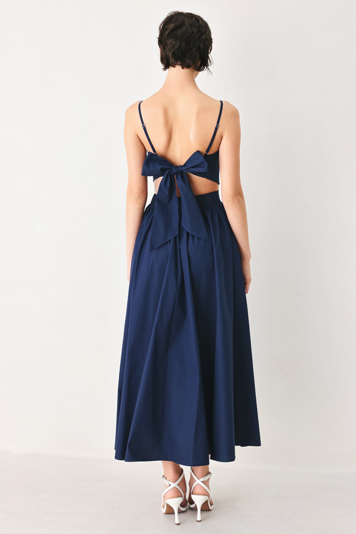 THE RIVIERA NIGHTS CUT-OUT MIDI DRESS