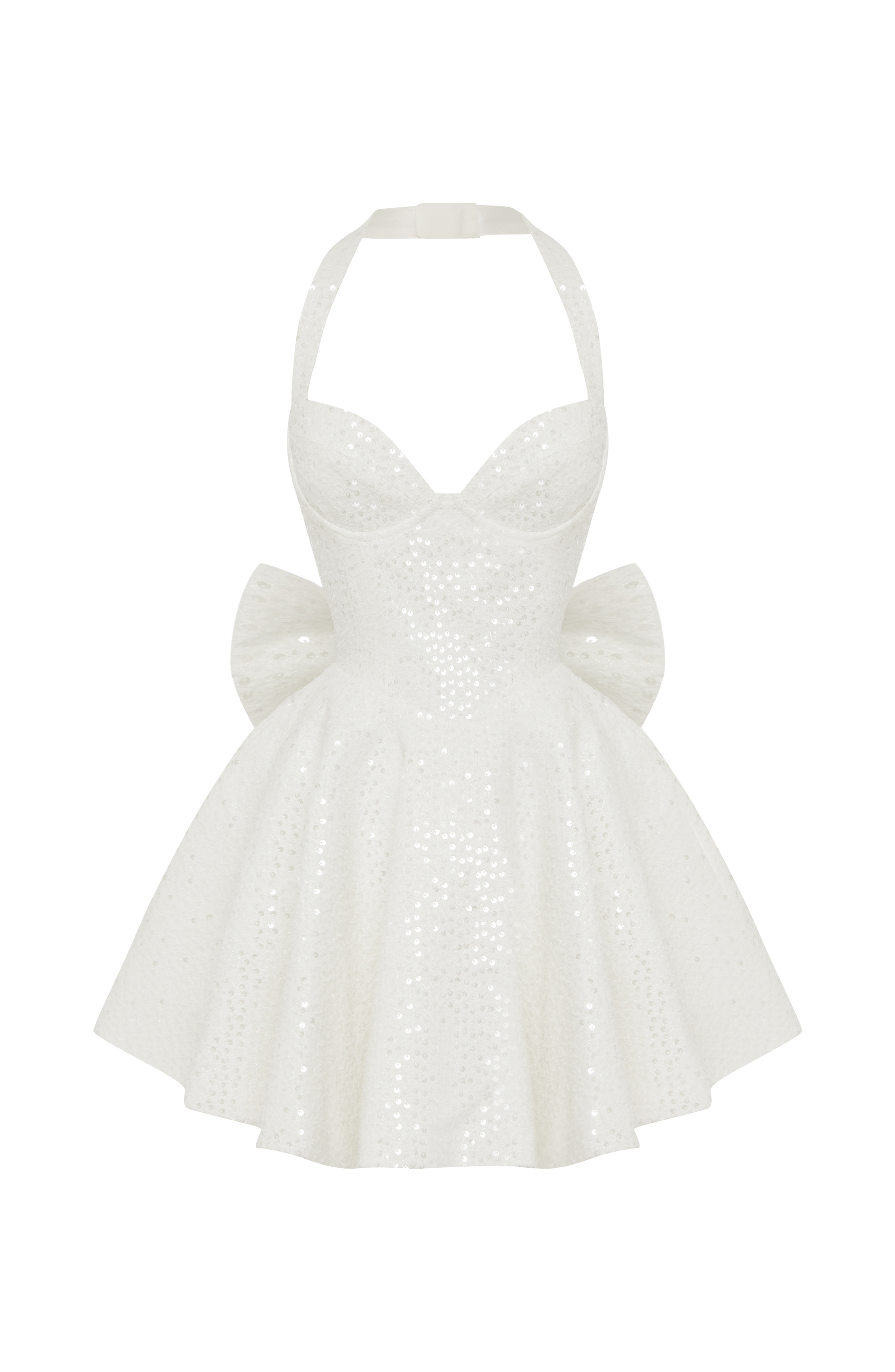 Georgette Mini Dress Ivory