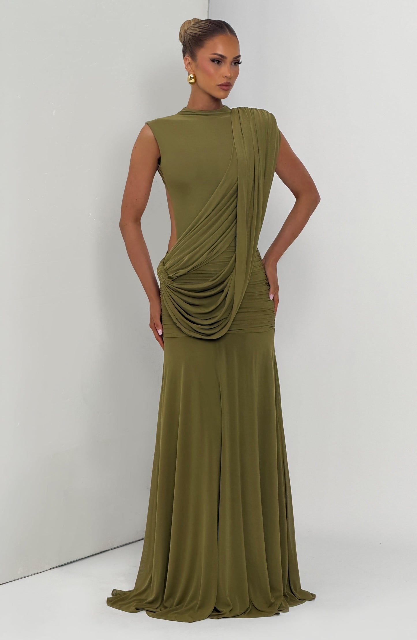 Mireya Maxi Dress Deep Olive
