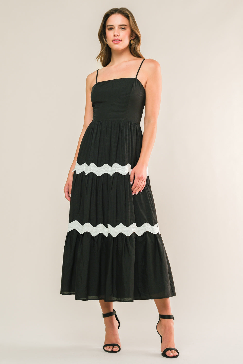 SUMMER SPRITZ RIC RAC MIDI DRESS