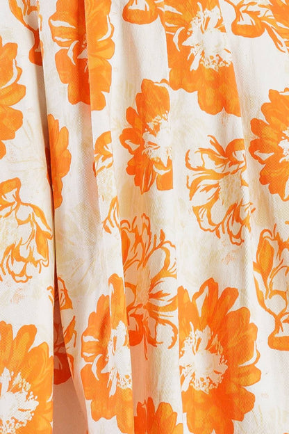 TANGERINE MIMOSAS ORANGE FLORAL MINI DRESS FINAL