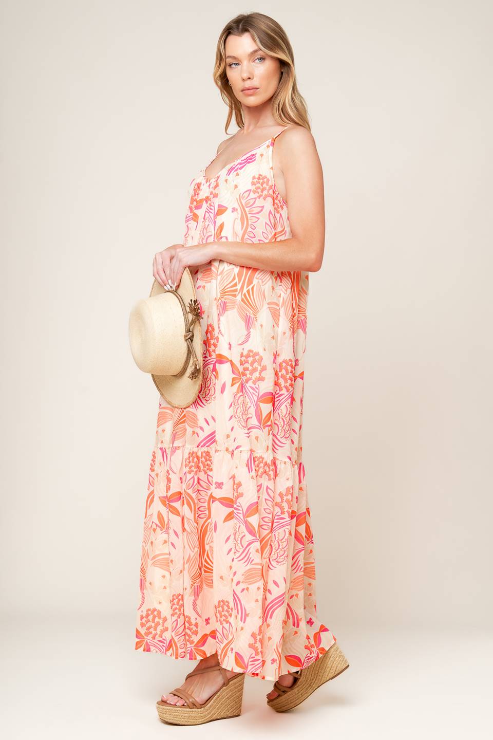 SECRET GARDEN MAXI DRESS PINK