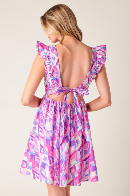 BETTER WITH YOU PINK & BLUE MINI DRESS