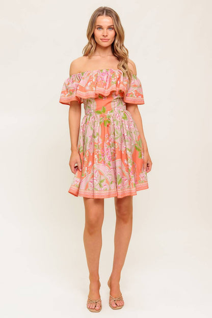RAE MINI DRESS CORAL