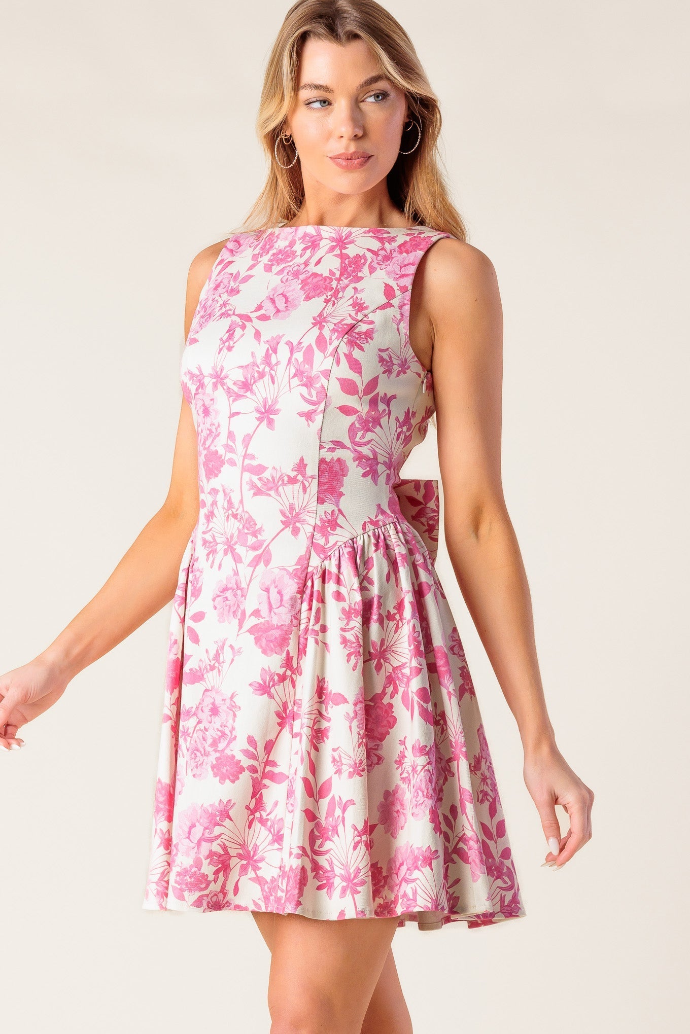 ISLAND ADVENTURE PINK MINI DRESS
