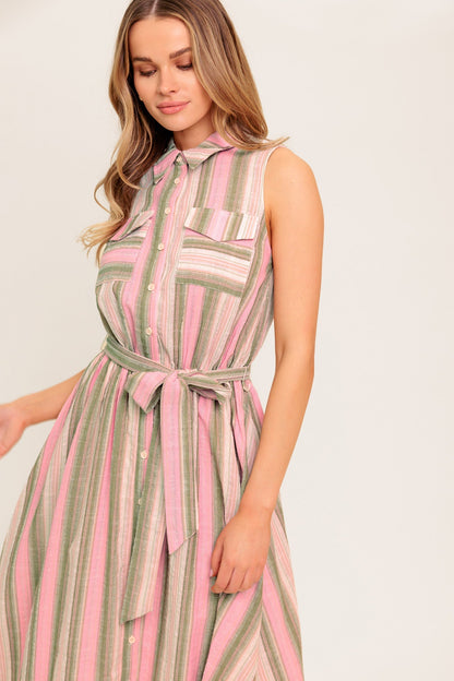 WINDSWEPT FIELDS MIDI DRESS OLIVE
