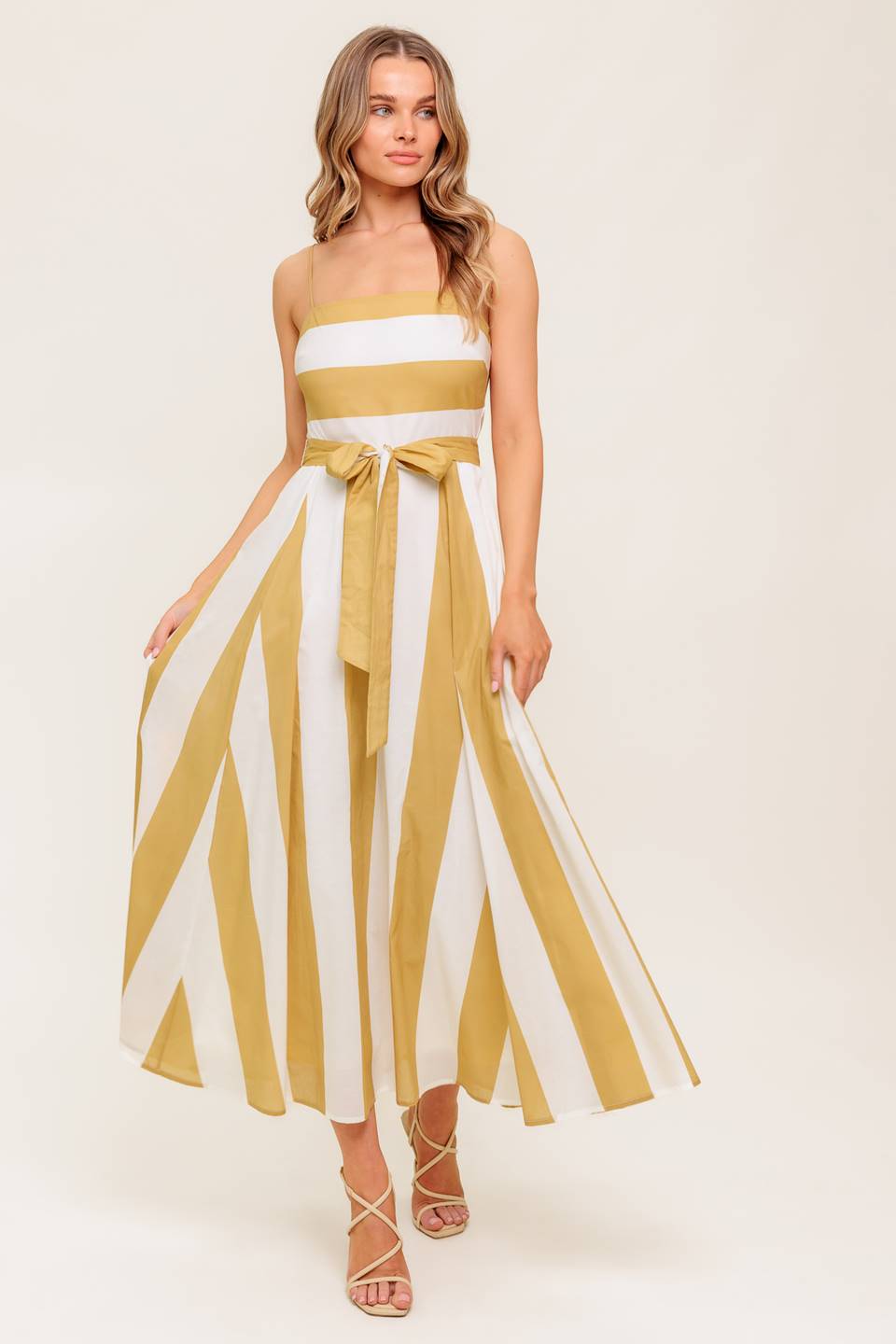 DESERT SANDS TAUPE MIDI DRESS