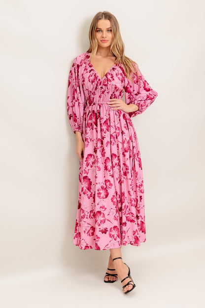 HONEY MIDI DRESS MAUVE