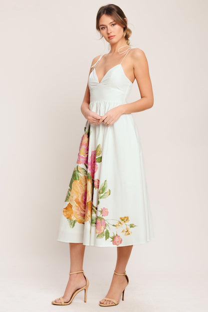 POETIC BLOOM IVORY FLORAL MIDI DRESS FINAL