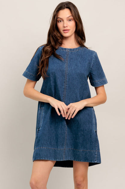 SIMPLY PUT TOGETHER DENIM MINI DRESS FINAL