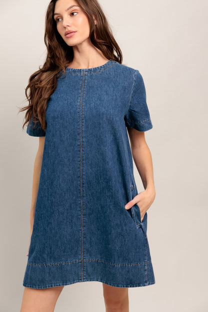 SIMPLY PUT TOGETHER DENIM MINI DRESS FINAL