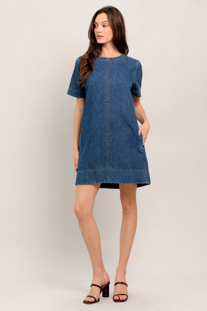SIMPLY PUT TOGETHER DENIM MINI DRESS FINAL