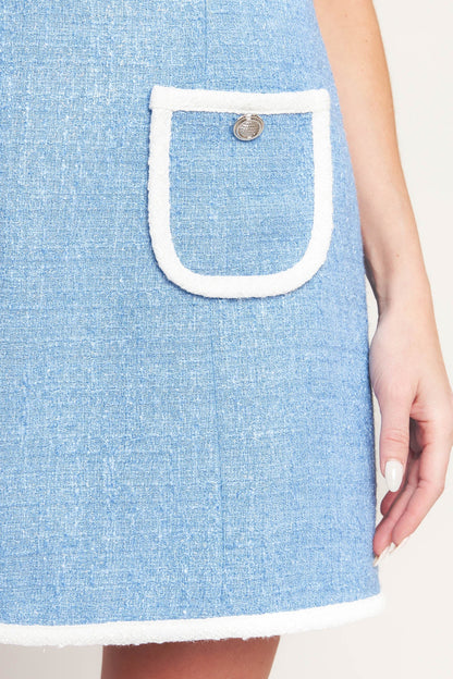 BLUE SKIES AND DAYDREAMS BLUE MINI DRESS