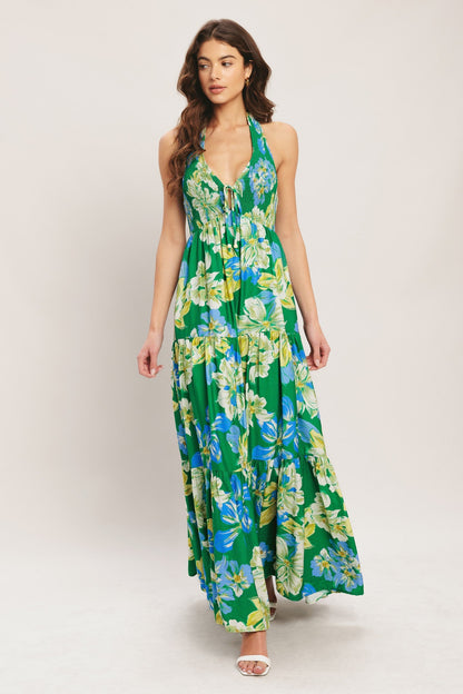 PALM SHORE BLOOM GREEN MAXI DRESS FINAL