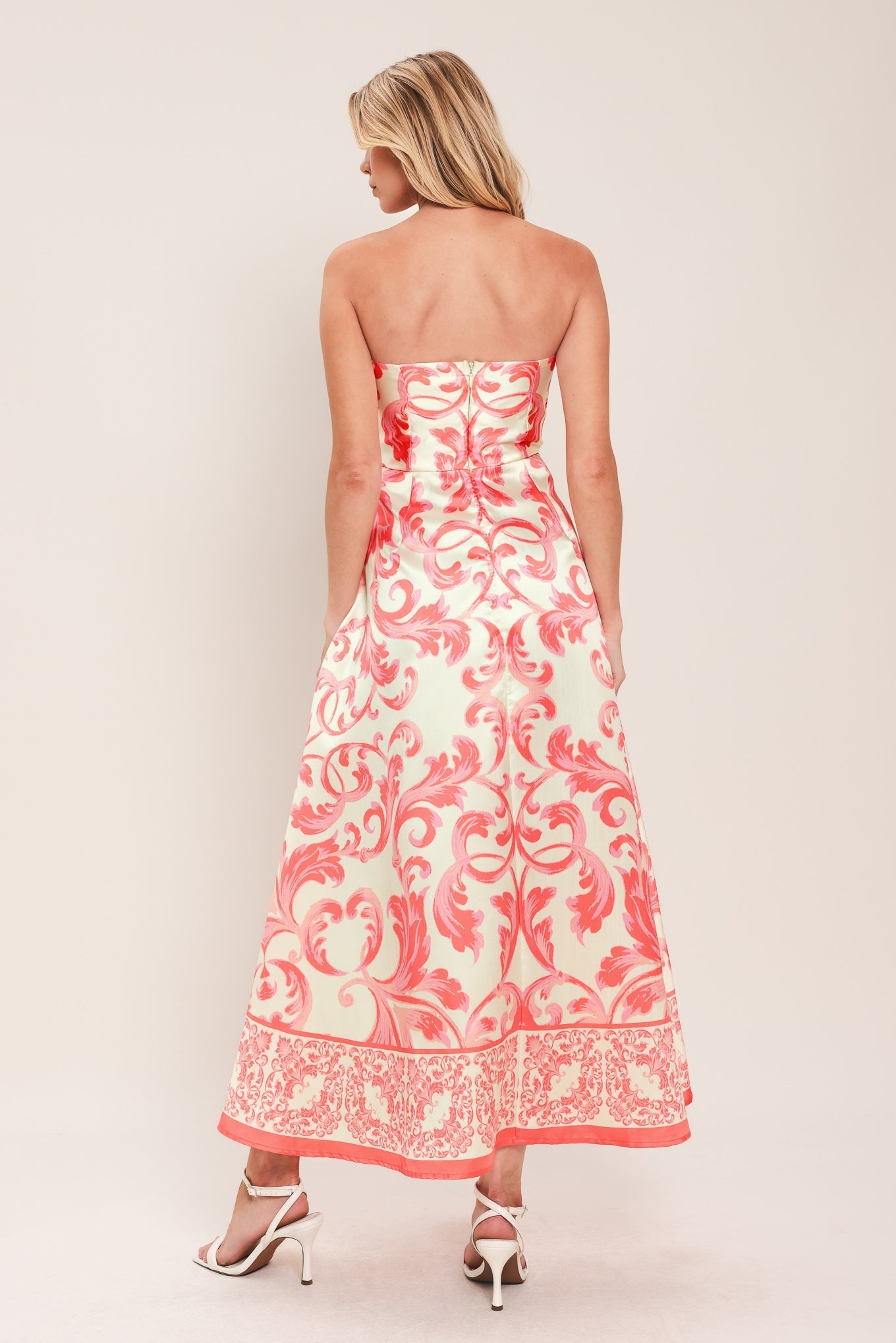 SUNSET ROYALTY PINK MIDI DRESS