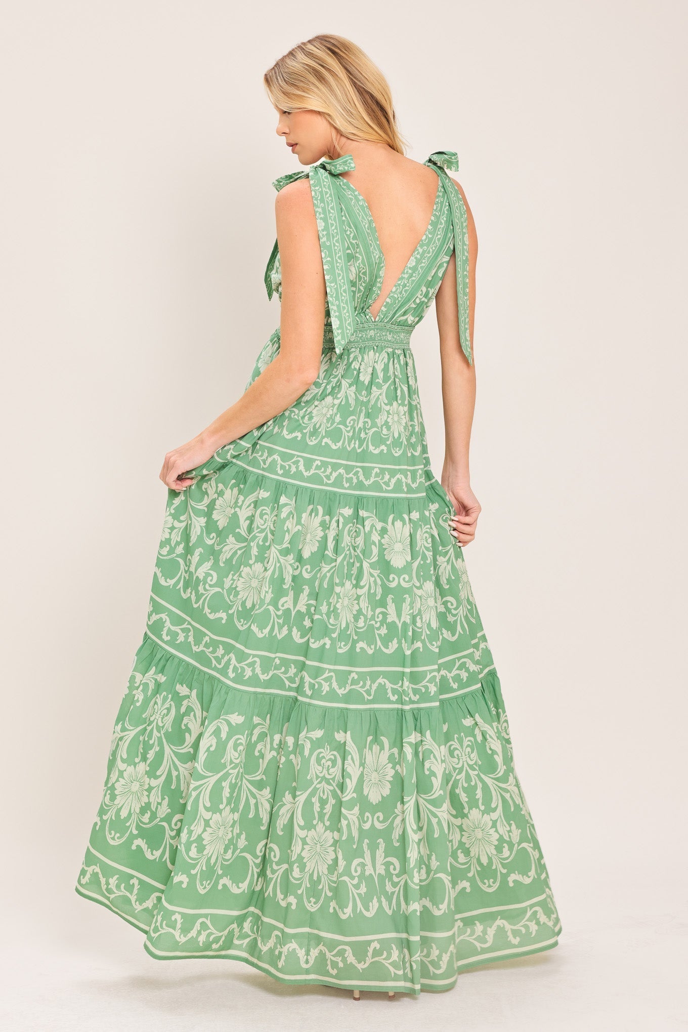 VERONA GARDEN SAGE GREEN MAXI DRESS
