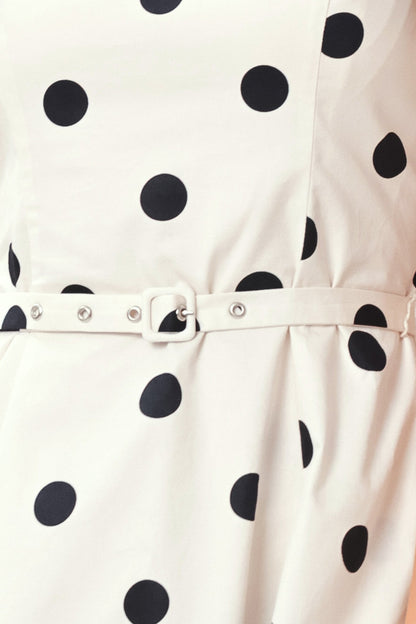 PURE POLKA IVORY MIDI DRESS