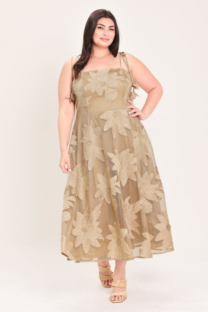 Sahara Sands Floral Lace Midi Dress