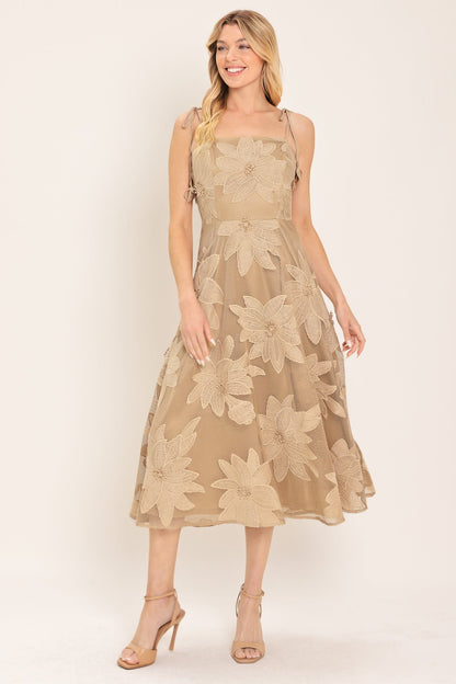 Sahara Sands Floral Lace Midi Dress