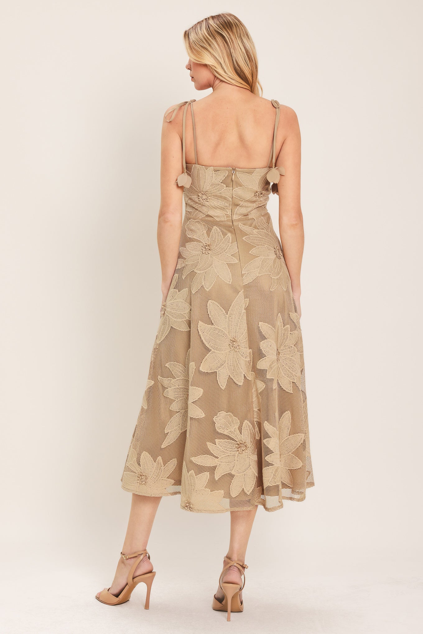 Sahara Sands Floral Lace Midi Dress