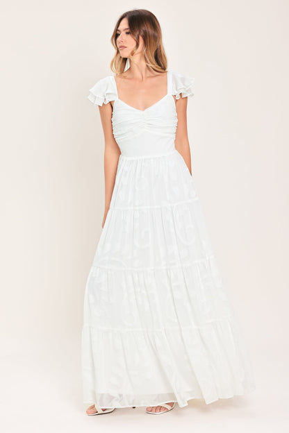 ANGELIC GARDEN IVORY MAXI DRESS
