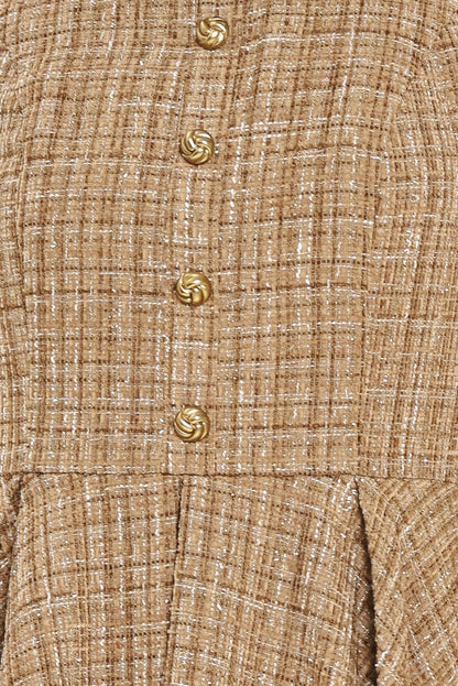 CAMBRIDGE TWEED MINI DRESS WITH COLLAR