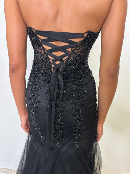 Blakely Gown Strapless Corset Dress With Lace Up Back
