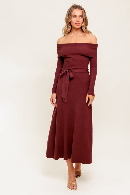 RUSTIC RETREAT BROWN SWEATER DRESS FINAL