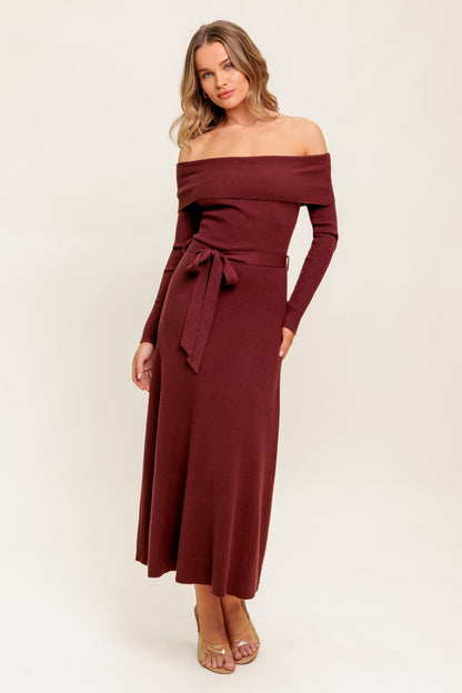 RUSTIC RETREAT BROWN SWEATER DRESS FINAL