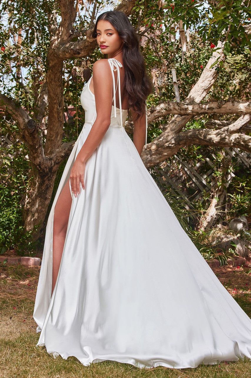 Lottie Gown Off White SATIN A- DRESS