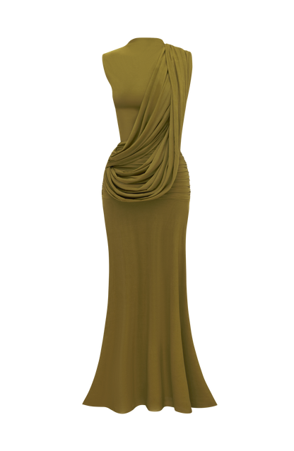 Mireya Maxi Dress Deep Olive