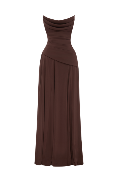 Patricia Maxi Dress Plum Brown