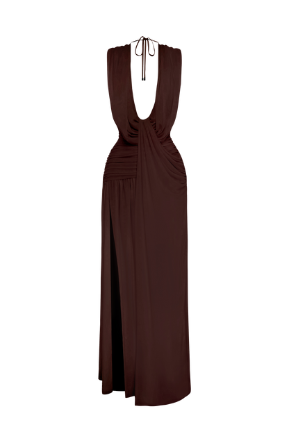 Romilly Gown Plum Brown