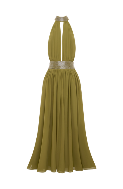 Rosalina Maxi Dress Deep Olive