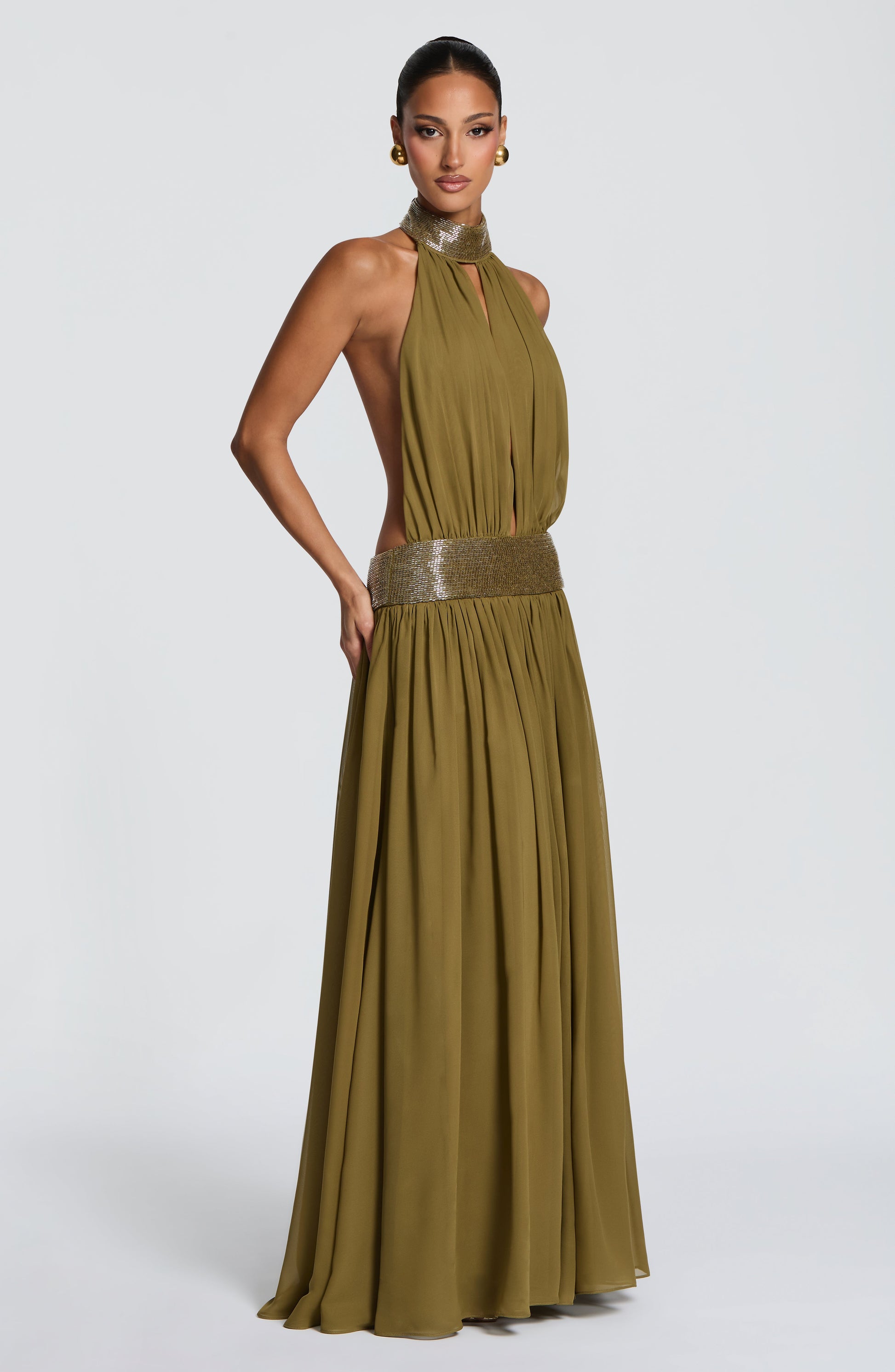 Rosalina Maxi Dress Deep Olive