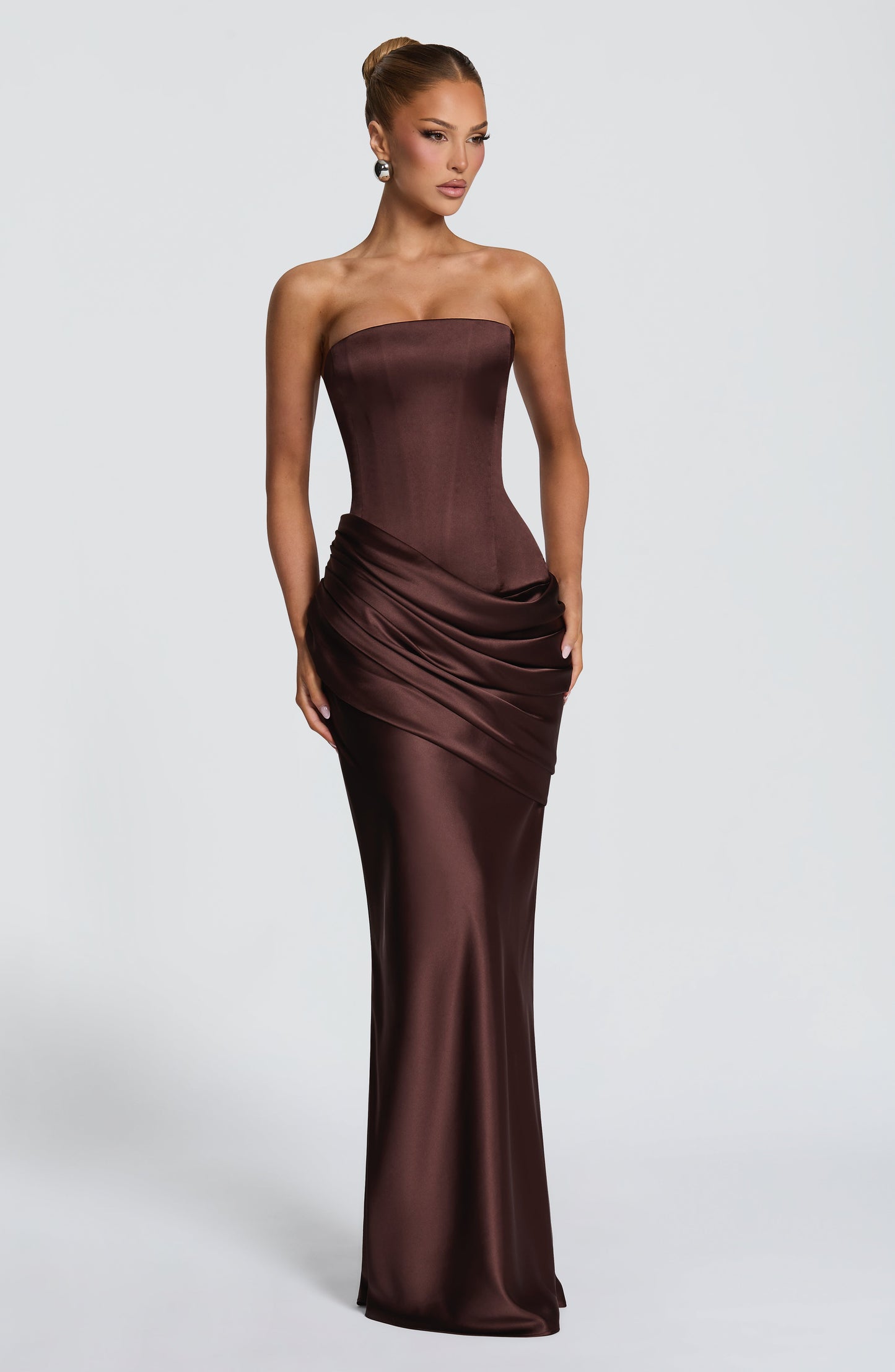 Ella Maxi Dress Plum Brown