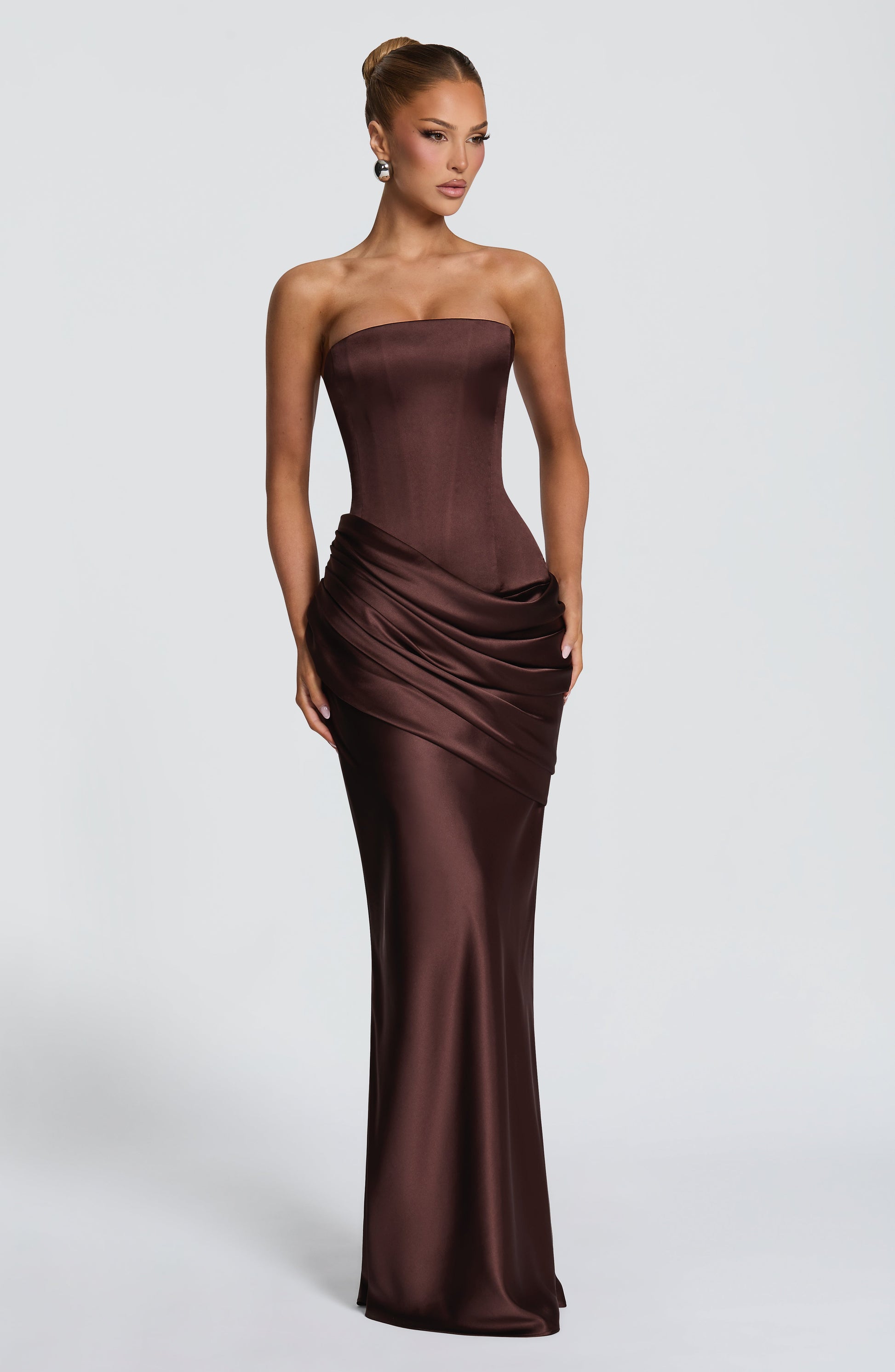 Ella Maxi Dress Plum Brown