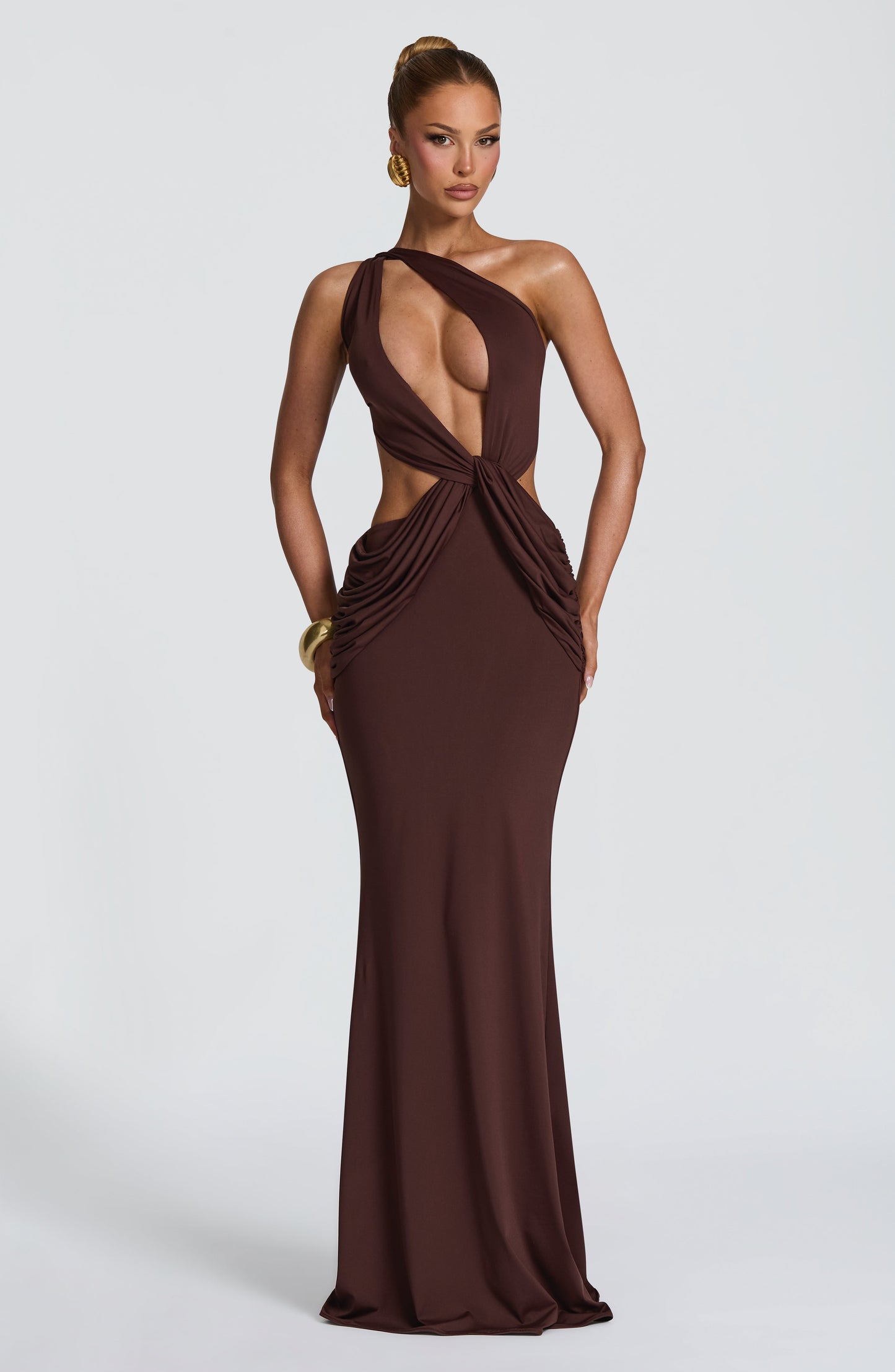 Onyx Maxi Dress Plum Brown