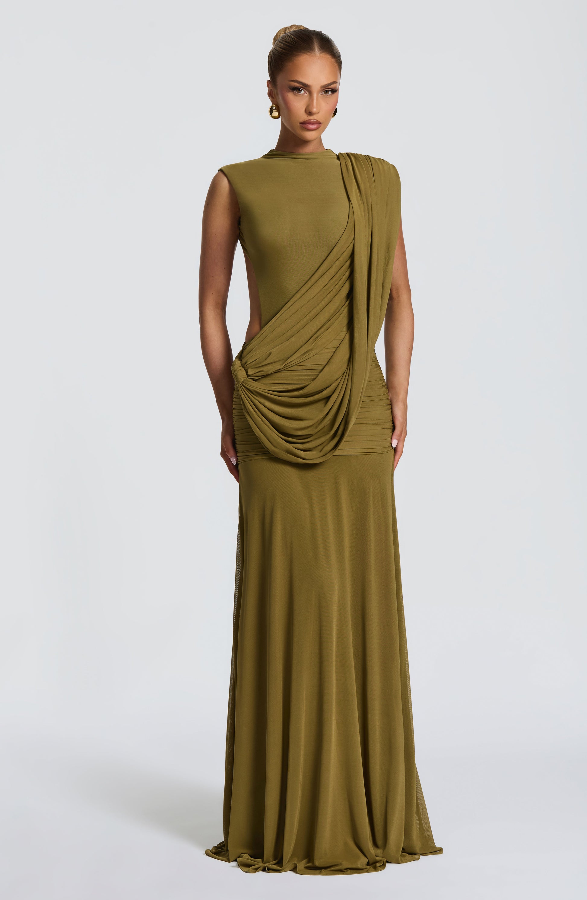 Mireya Maxi Dress Deep Olive