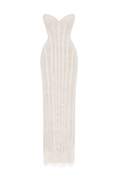 Sian Maxi Dress Ivory Embellishment