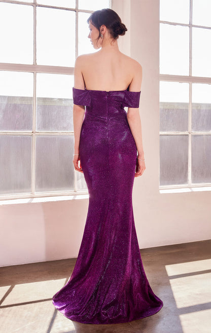 Starlet Gown Off-the-Shoulder Pleated Dress