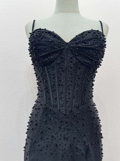 Darly Mini Dress Pearl Corset Cocktail Dress