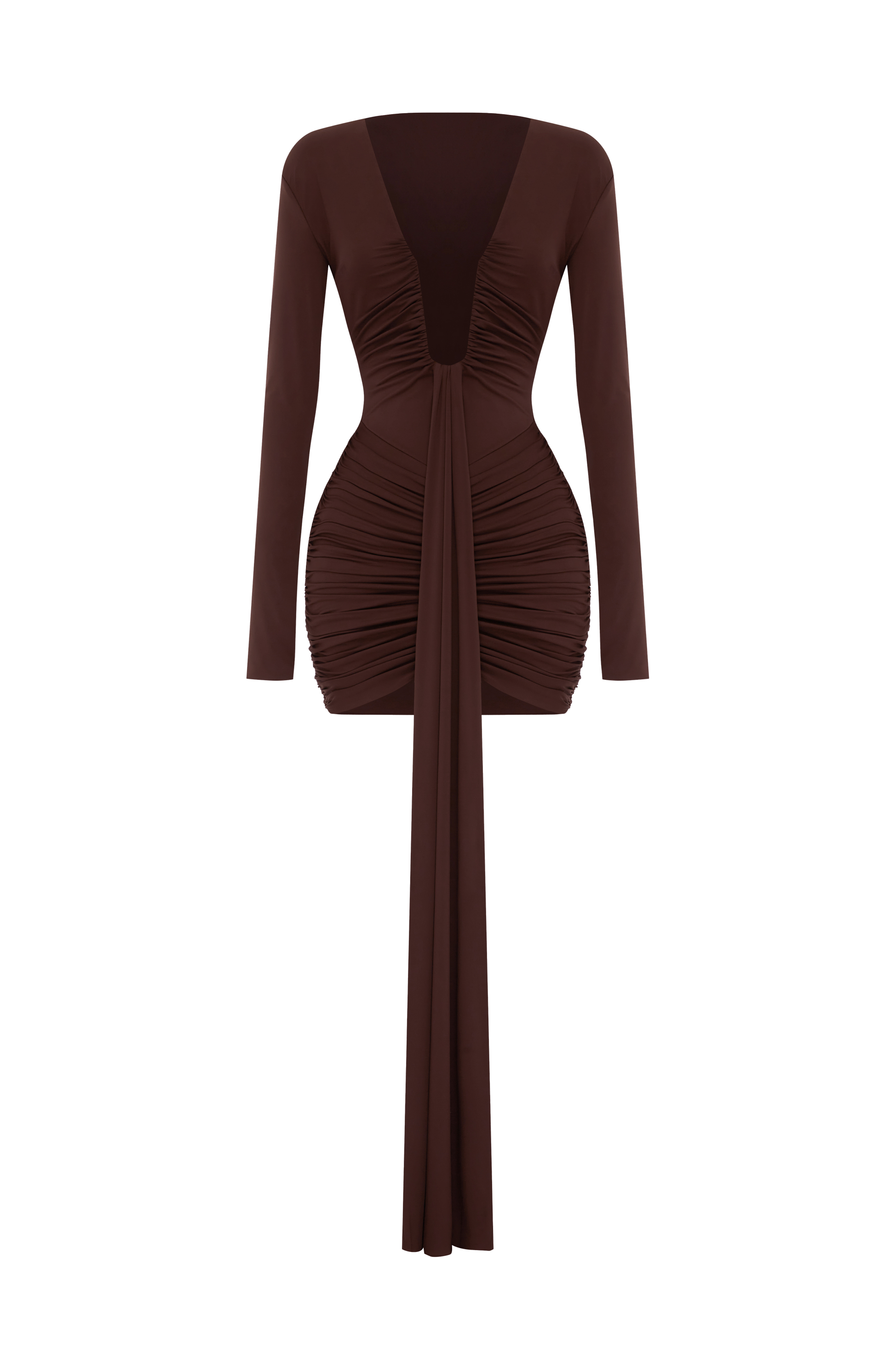 Tara Mini Dress Plum Brown