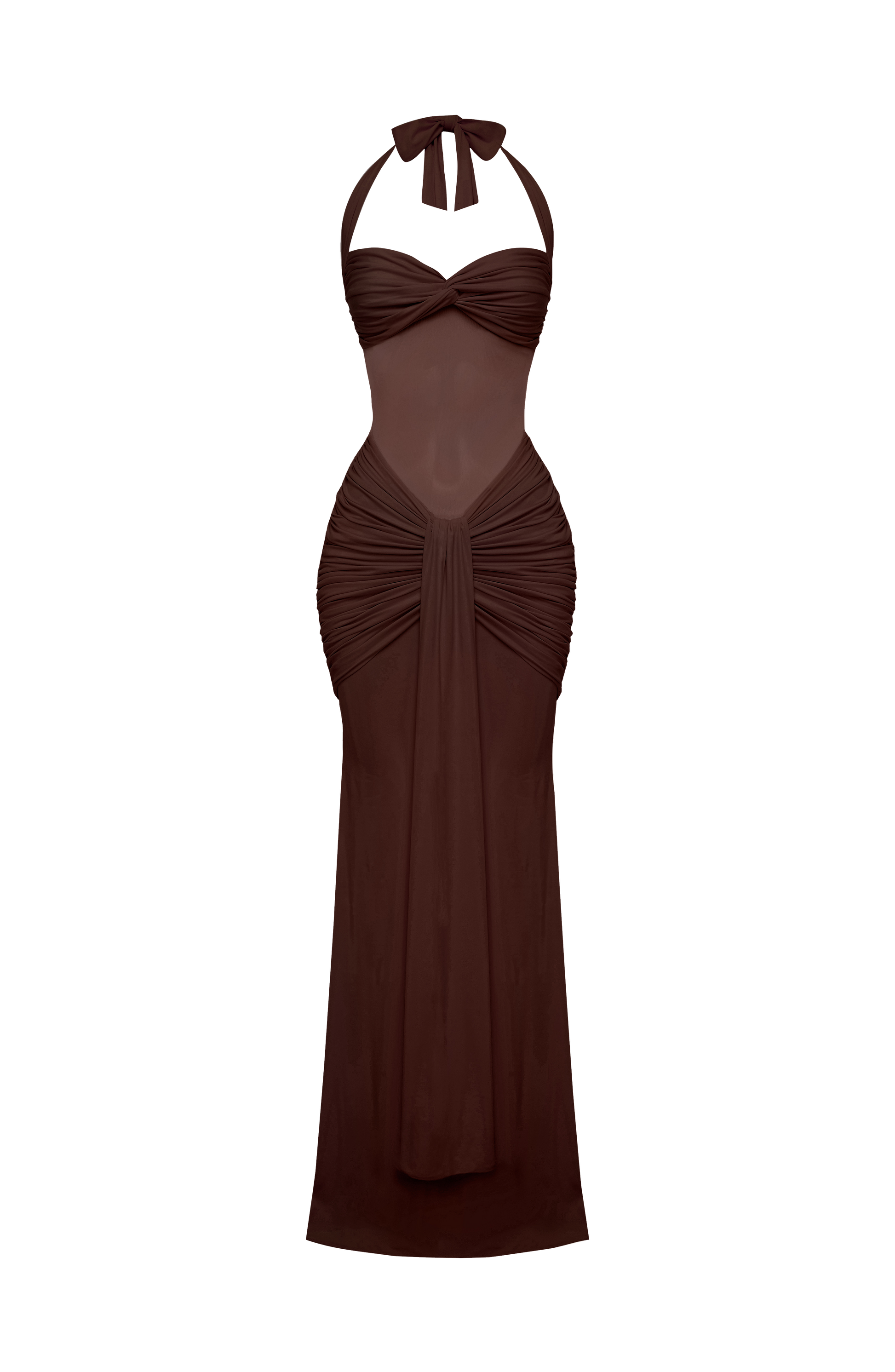 Vixen Maxi Dress Plum Brown